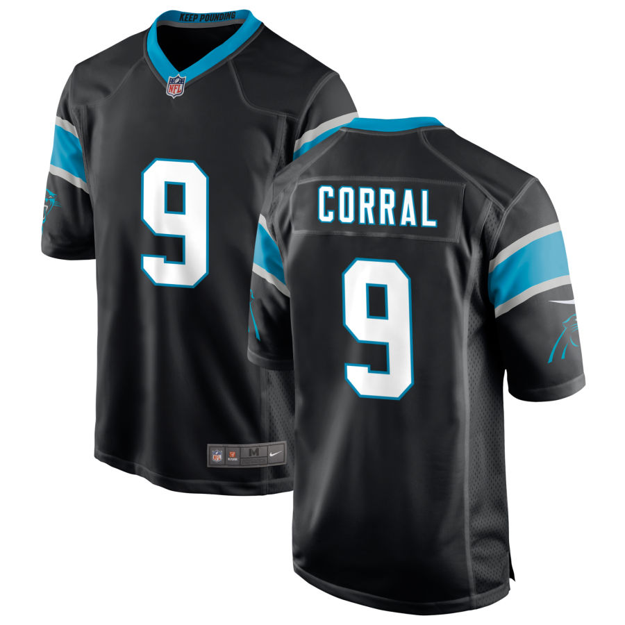 Mens Carolina Panthers #9 Matt Corral Nike Black Vapor Untouchable Limited Jersey