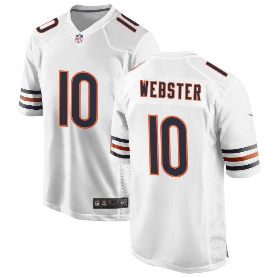 Mens Chicago Bears #10 Nsimba Webster Nike White Vapor Untouchable Limited Jersey
