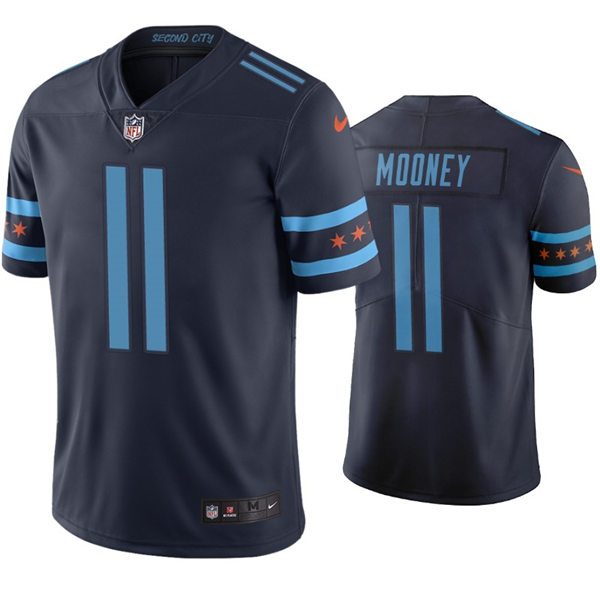 Mens Chicago Bears #11 Darnell Mooney Nike Navy Chicago City Edition Jersey