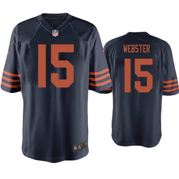 Mens Chicago Bears #15 Nsimba Webster Nike Navy Orange Vapor Untouchable Limited Jersey