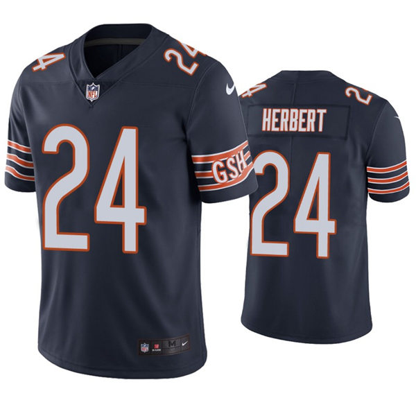 Mens Chicago Bears #24 Khalil Herbert Nike Navy Vapor Untouchable Limited Jersey