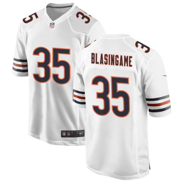 Mens Chicago Bears #35 Khari Blasingame Nike White Vapor Untouchable Limited Jersey