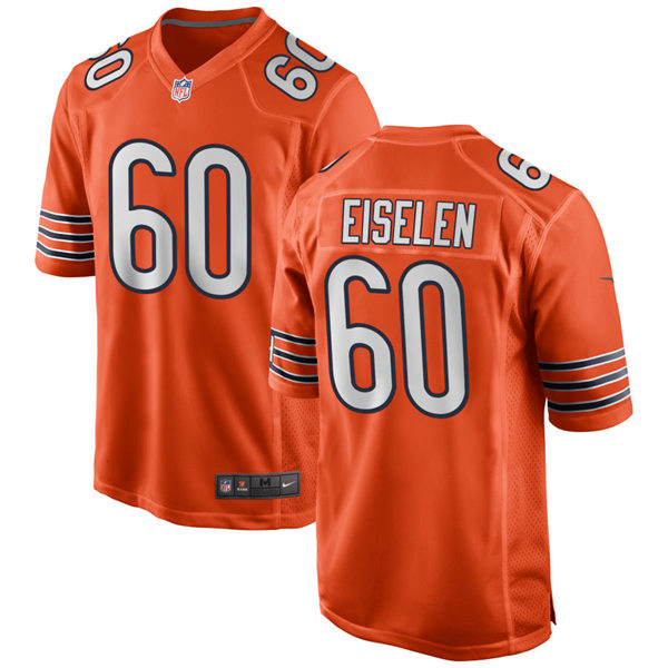 Mens Chicago Bears #60 Dieter Eiselen Nike Orange Alternate Untouchable Limited Jersey