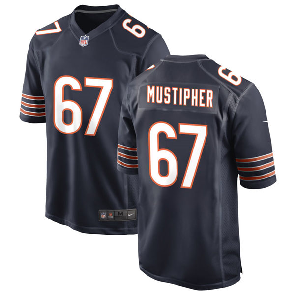 Mens Chicago Bears #67 Sam Mustipher Nike Navy Vapor Untouchable Limited Jersey
