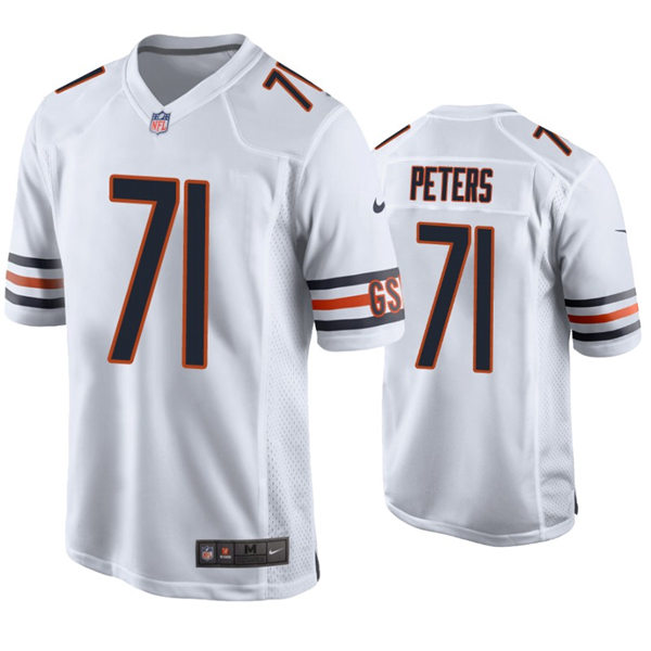 Mens Chicago Bears #71 Jason Peters Nike White Vapor Untouchable Limited Jersey