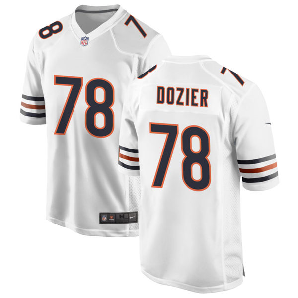 Mens Chicago Bears #78 Dakota Dozier Nike White Vapor Untouchable Limited Jersey
