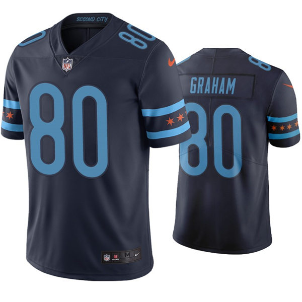 Mens Chicago Bears #80 Jimmy Graham Nike Navy Chicago City Edition Jersey