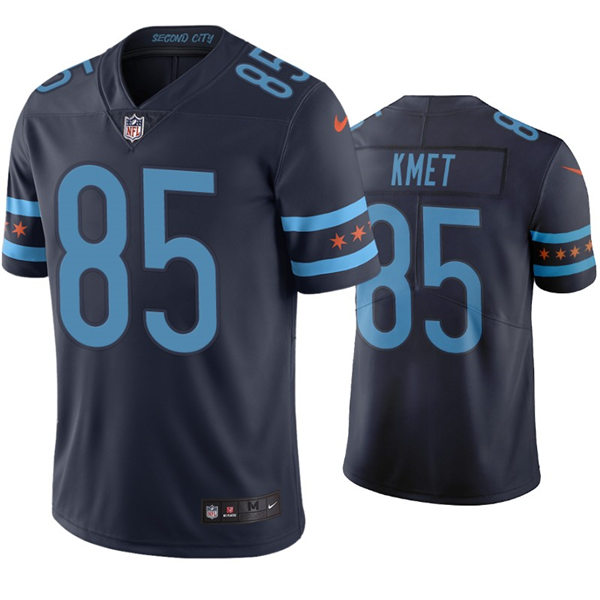 Mens Chicago Bears #85 Cole Kmet Nike Navy Chicago City Edition Jersey