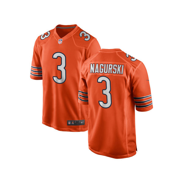 Mens Chicago Bears Retired Player #3 Bronko Nagurski Nike Orange Alternate Untouchable Limited Jersey