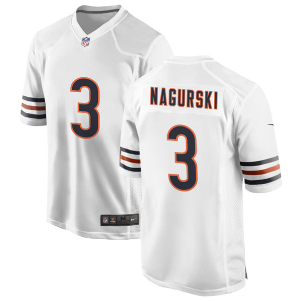 Mens Chicago Bears Retired Player #3 Bronko Nagurski Nike White Vapor Untouchable Limited Jersey