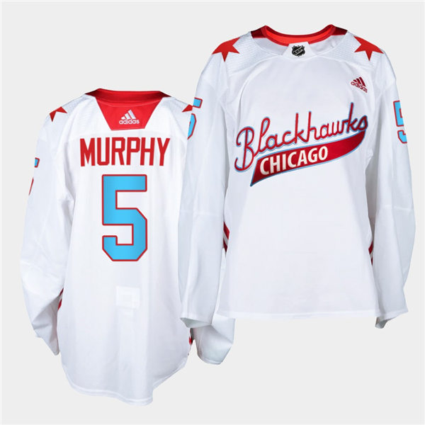 Mens Chicago Blackhawks #5 Connor Murphy Adidas White One Community Night Stitched Jersey