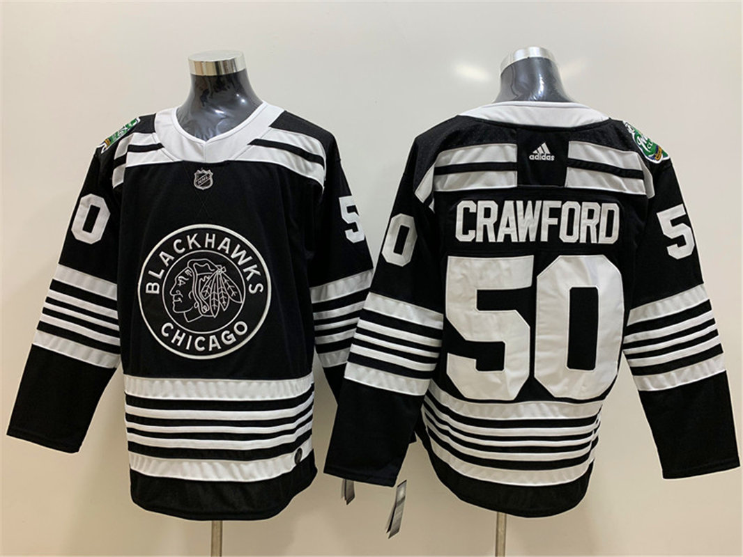 Mens Chicago Blackhawks #50 Corey Crawford Adidas 2019 NHL Winter Classic Stitched Jersey