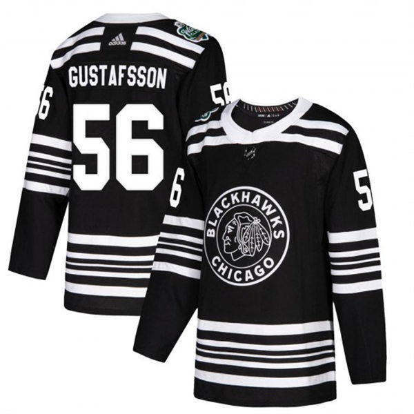 Mens Chicago Blackhawks #56 Erik Gustafsson Adidas 2019 NHL Winter Classic Stitched Jersey