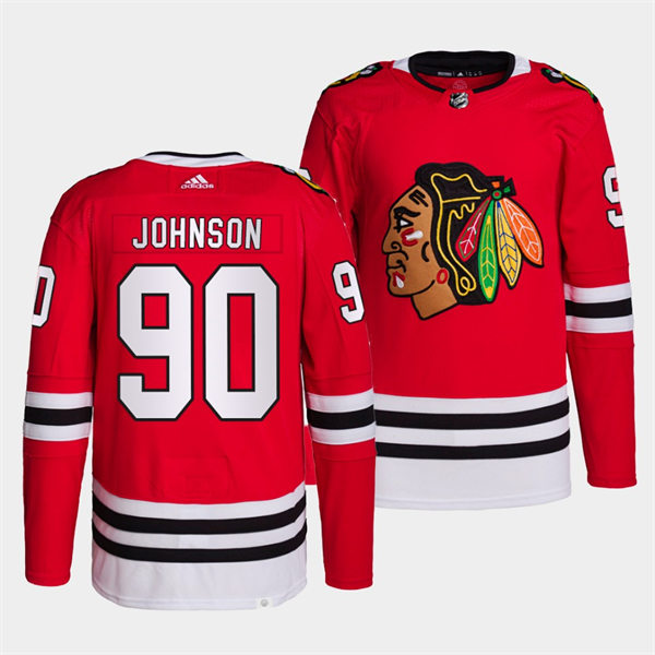 Mens Chicago Blackhawks #90 Tyler Johnson Adidas Stitched Home Red Stitched Jersey