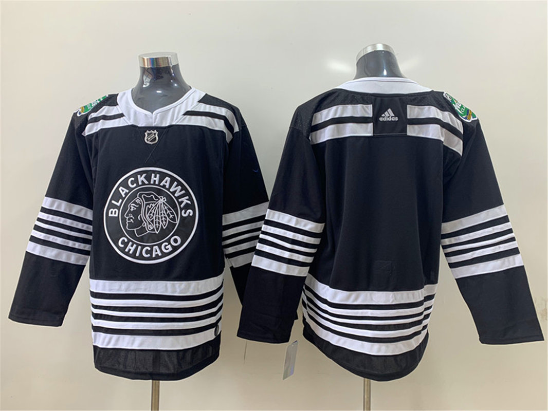 Mens Chicago Blackhawks Blank Adidas 2019 NHL Winter Classic Stitched Jersey