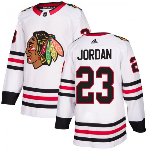 Mens Chicago Blackhawks Retired Player #23 Michael Jordan Adidas Away White Stitched Jersey