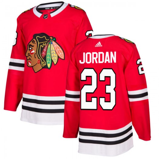 Mens Chicago Blackhawks Retired Player #23 Michael Jordan Adidas Home Red Hockey Stitched Jersey