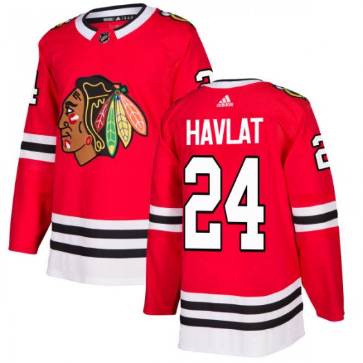 Mens Chicago Blackhawks Retired Player #24 Martin Havlat Adidas Home Red Stitched Jersey