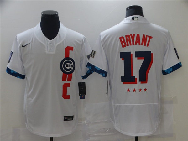 Mens Chicago Cubs #17 Kris Bryant Stitched White 2021 MLB All-Star Game Jerseys