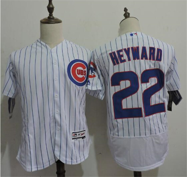 Mens Chicago Cubs #22 Jason Heyward Majestic White Flex Base Player Jerseys
