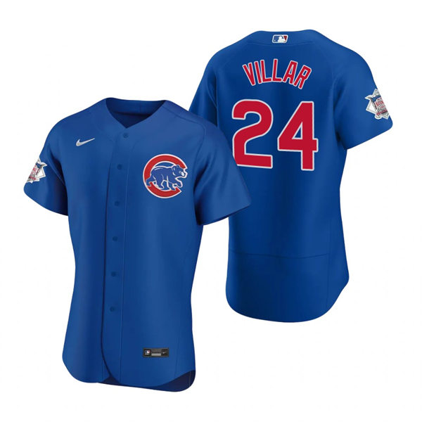 Mens Chicago Cubs #24 Jonathan Villar Nike Royal Alternate Flex Base Player Jersey
