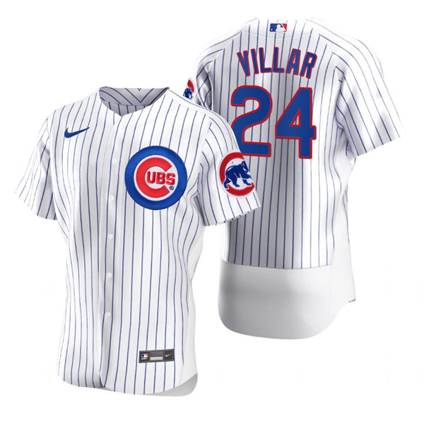 Mens Chicago Cubs #24 Jonathan Villar Nike White Home Flex Base Player Jersey