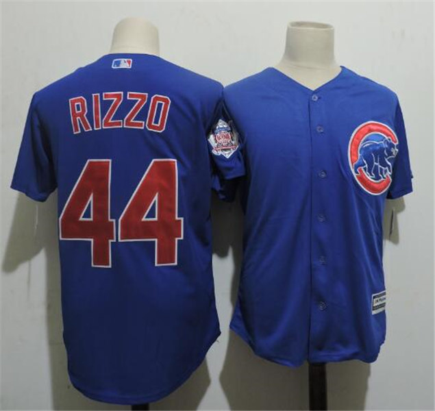 Mens Chicago Cubs #44 Anthony Rizzo Majestic Royal Cool Base Player Jerseys
