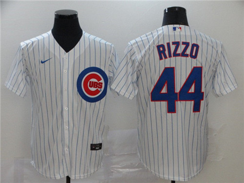 Mens Chicago Cubs #44 Anthony Rizzo Nike White Cool Base Player Baseball Jerseys