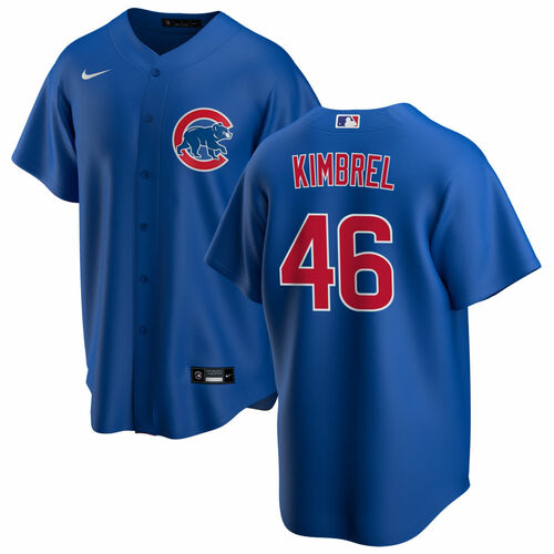 Mens Chicago Cubs #46 Craig Kimbrel Nike Royal Alternate Cool Base Jersey