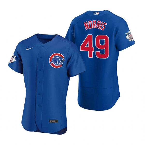 Mens Chicago Cubs #49 Daniel Norris Nike Royal Alternate Flex Base Player Jersey