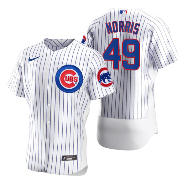 Mens Chicago Cubs #49 Daniel Norris Nike White Home Flex Base Player Jersey