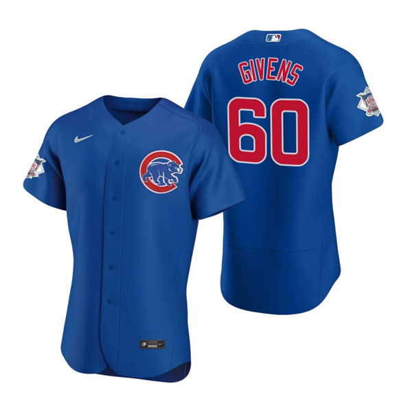 Mens Chicago Cubs #60 Mychal Givens Nike Royal Alternate Flex Base Player Jersey