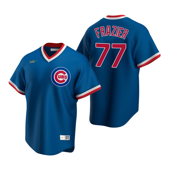 Mens Chicago Cubs #77 Clint Frazier Nike Royal Pullover Cooperstown Jersey