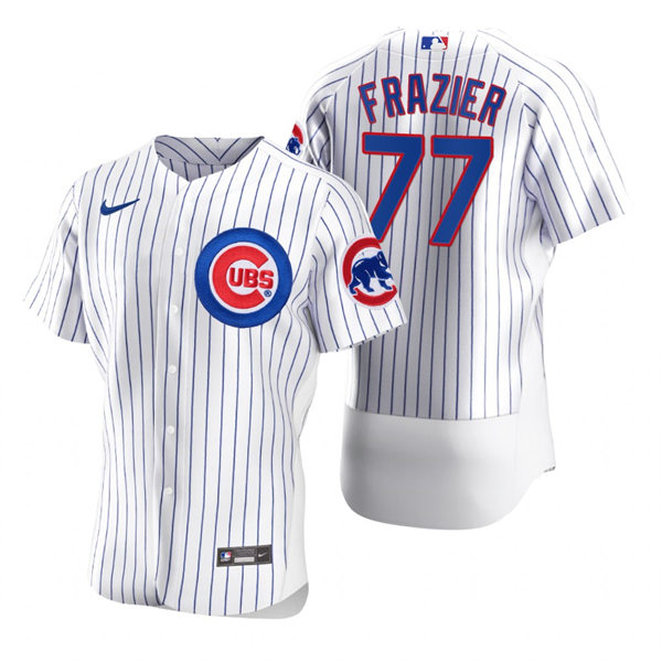 Mens Chicago Cubs #77 Clint Frazier Nike White Home Flex Base Player Jersey