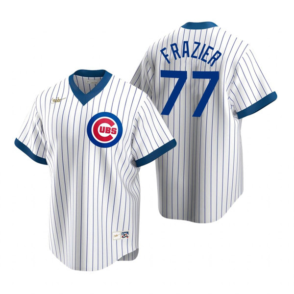 Mens Chicago Cubs #77 Clint Frazier Nike White Pullover Cooperstown Jersey