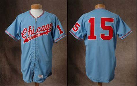 Mens Chicago White Sox #15 Dick Allen 1972 Blue Zipper Mitchell & Ness Throwback Jerseys