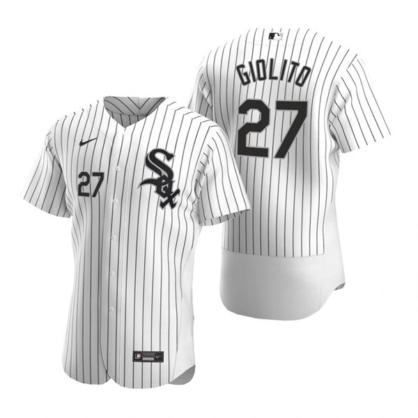 Mens Chicago White Sox #27 Lucas Giolito White Home Flex Base Player Jersey