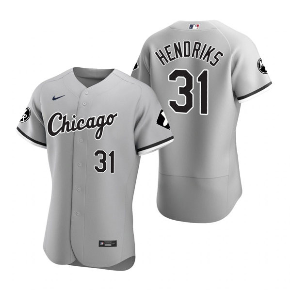Mens Chicago White Sox #31 Liam Hendriks Nike Gray Road FlexBase Jersey