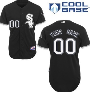Mens Chicago White Sox Customized Black Jersey