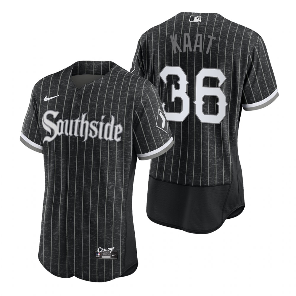 Mens Chicago White Sox Retired Player #36 Jim Kaat Nike Black 2021 City Connect Jersey