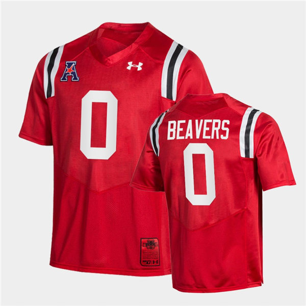 Mens Cincinnati Bearcats #0 Darrian Beavers Under Armour Red Retro College Football Jersey