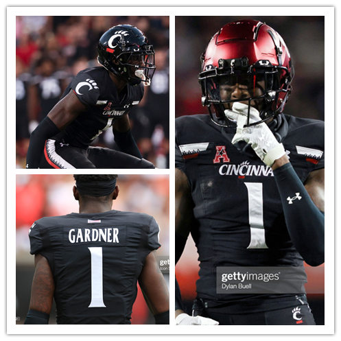Mens Cincinnati Bearcats #1 Ahmad Sauce Gardner Under Armour Black Football Alumni Jersey