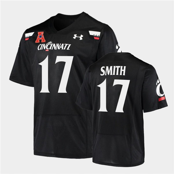 Mens Cincinnati Bearcats #17 Cole Smith Under Armour Black College Football Game Jersey