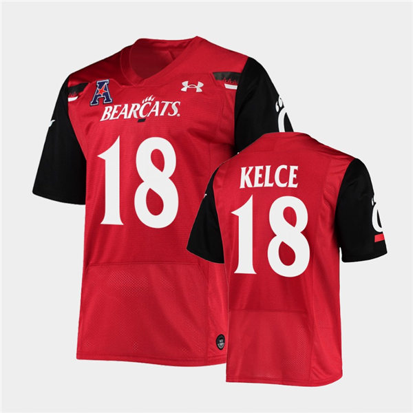 Mens Cincinnati Bearcats #18 Travis Kelce Under Armour Red College Football Game Jersey