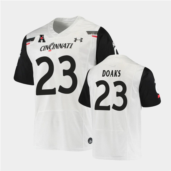 Mens Cincinnati Bearcats #23 Gerrid Doaks Under Armour White College Football Game Jersey