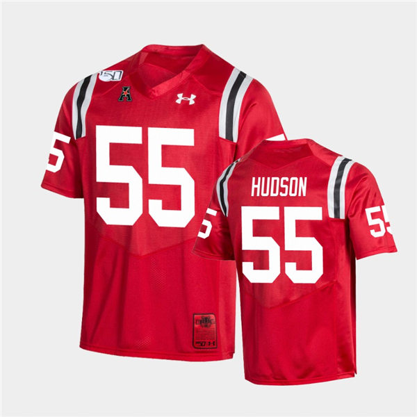 Mens Cincinnati Bearcats #55 James Hudson Under Armour Red College Football Alumni Jersey