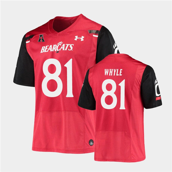 Mens Cincinnati Bearcats #81 Josh Whyle Under Armour Red College Football Game Jersey