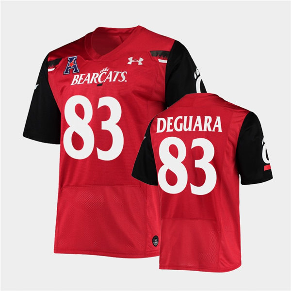 Mens Cincinnati Bearcats #83 Josiah Deguara Under Armour Red College Football Game Jersey