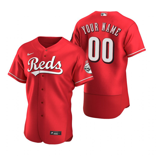Mens Cincinnati Reds Custom Eric Davis Pete Rose Sonny Gray Luis Castillo Delino DeShields Stitched Nike Scarlet Alternate Reds Jersey