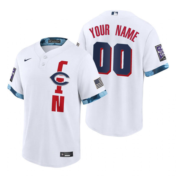 Mens Cincinnati Reds Custom Mike Moustakas Mike Freeman Sonny Gray Jesse Winker Nike White 2021 MLB All-Star Game Jersey